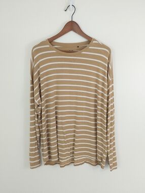Gap Drop Shoulder Long Sleeve Tee Striped Size XL